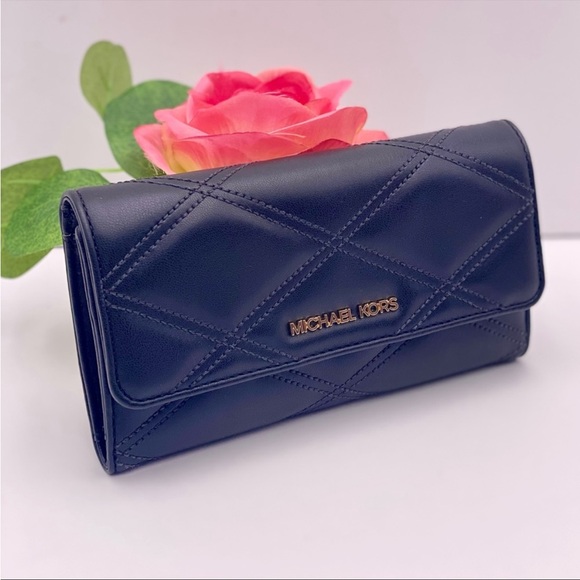 Michael Kors Trifold Wallet Black - Picture 2 of 11